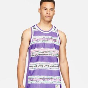 Nike Stories Retro Basketball Jersey 90s Purple Pink Men's Small Athletic Sporty